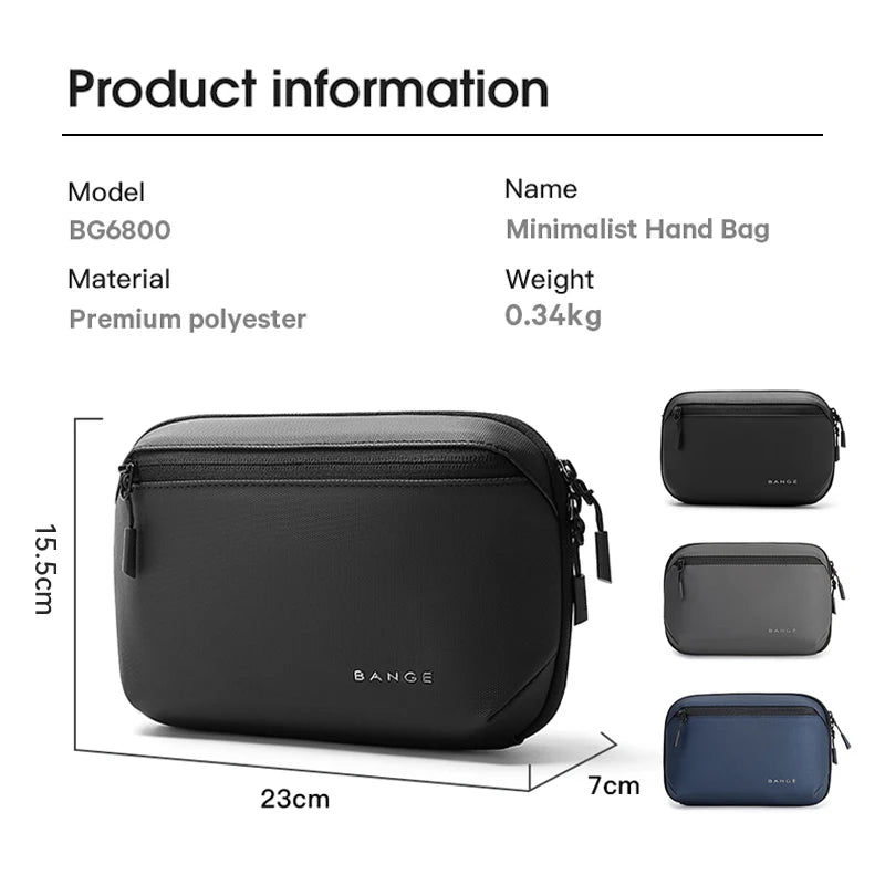 0054 BANGE Electronics Organizer – Waterproof Extra-Large 3-Layer Tech Storage Bag for Travel