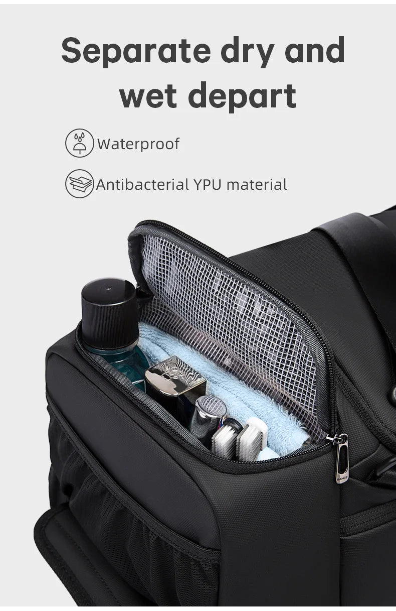 0017 BANGE Sports Gym Bag – Waterproof Duffel with Dry/Wet Separation for Men’s Fitness & Travel