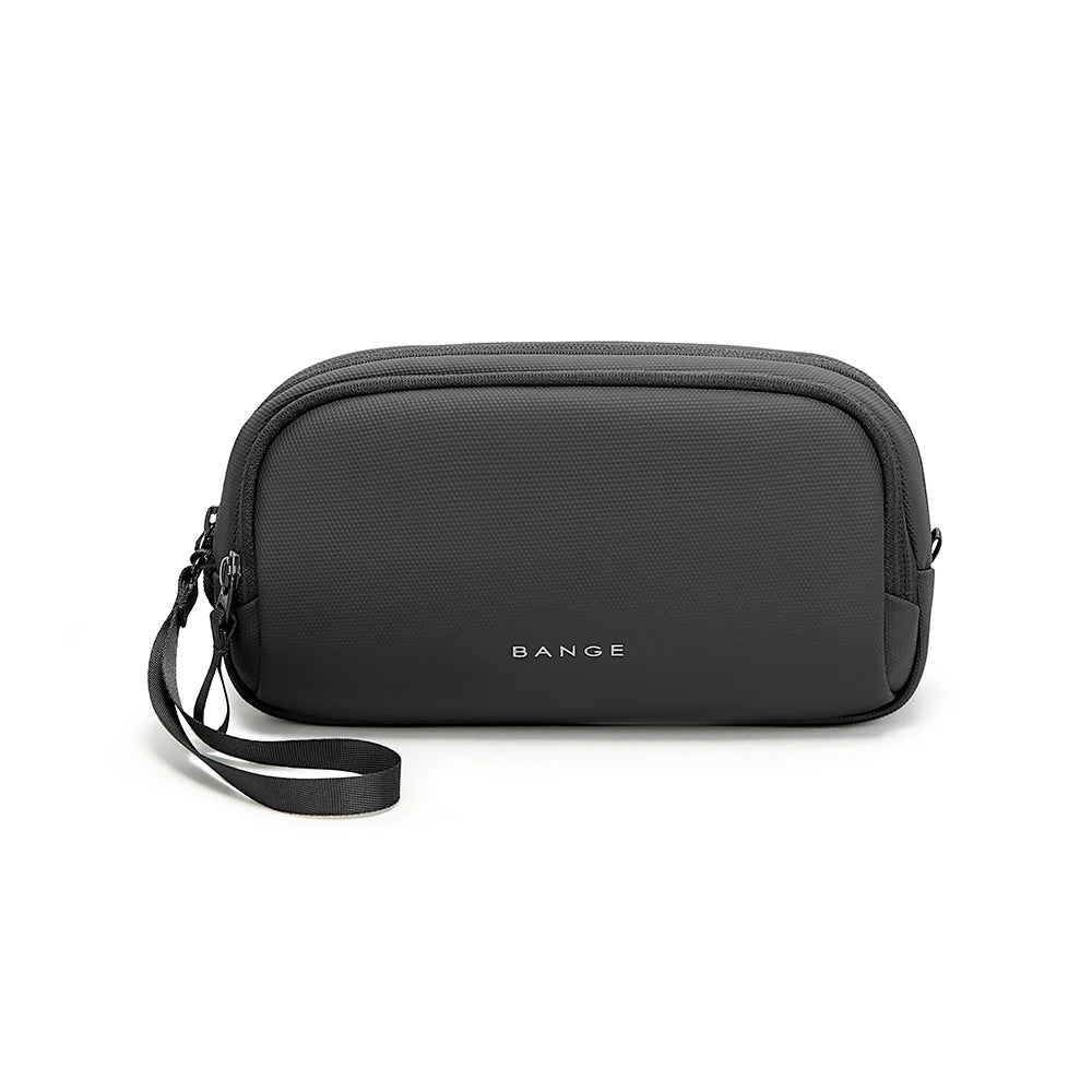 0058 BANGE Electronics Organizer – Waterproof Polyester USB Cable Storage Handbag, Travel Tech Case for Men & Women