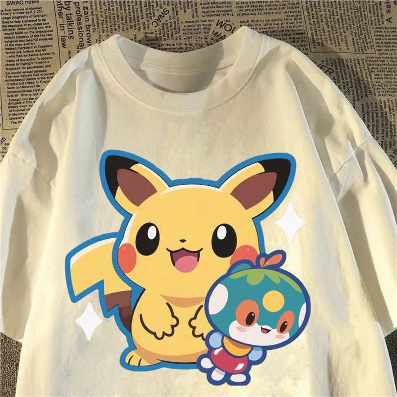 0089 Cartoon “Under the Mask” T‑Shirt – 2026 Spring Fashion Parent‑Child Loose Fit Short Sleeve Tee