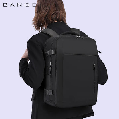 Big Big Bag #0018 - BANGE Waterproof Laptop Backpack – 15.6" USB Charging Business & Travel Bag for Men