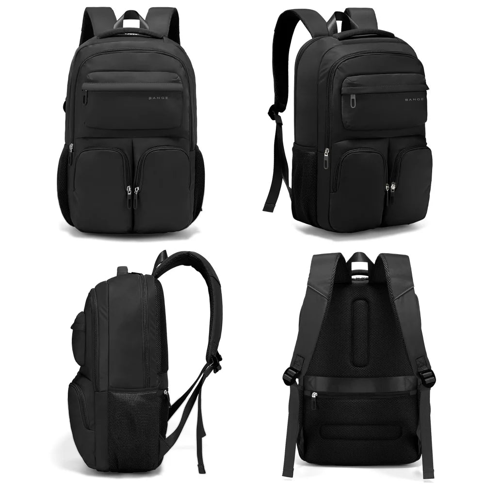 0032 BANGE Laptop Backpack – Waterproof 15.6 Inch Large Capacity Business & Travel Bag for Men & Women
