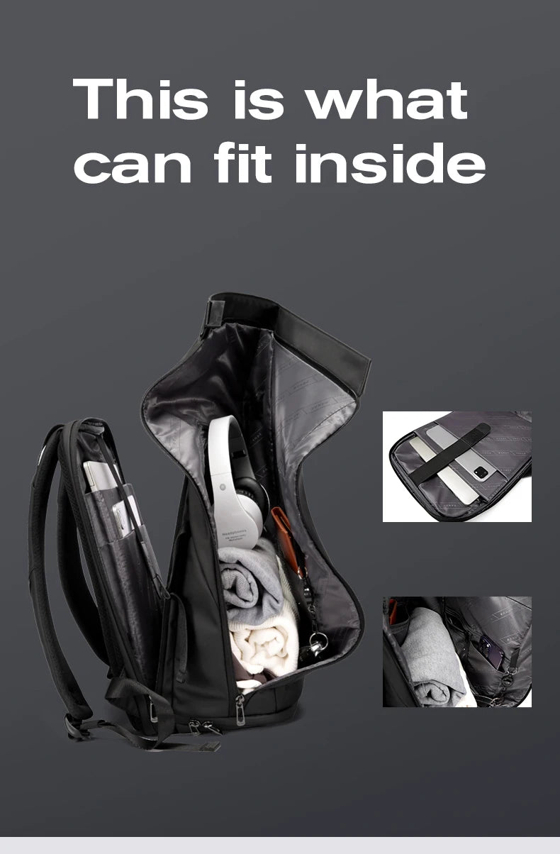 0023 BANGE Business Laptop Backpack – Waterproof 15.6 Inch Multi‑Compartment Travel & Work Bag for Men & Women