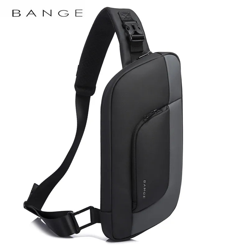 0031 BANGE Waterproof Chest Bag – Korean Style Sling Pack, Fashion Crossbody Satchel for Men