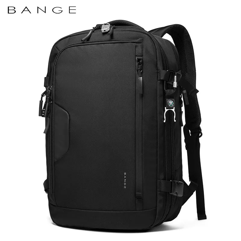 0014 BANGE Expandable Travel Backpack – Waterproof 15.6 Inch Laptop Bag, FAA Approved