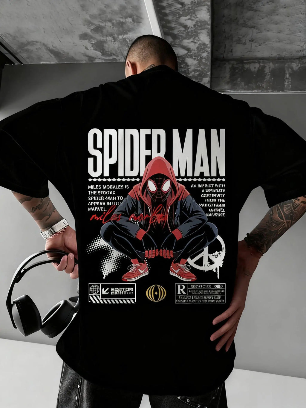 0086 Marvel Superhero Comic T‑Shirt – 2026 Street Hip‑Hop Graphic Tee, Men’s & Women’s Relaxed Plus Size