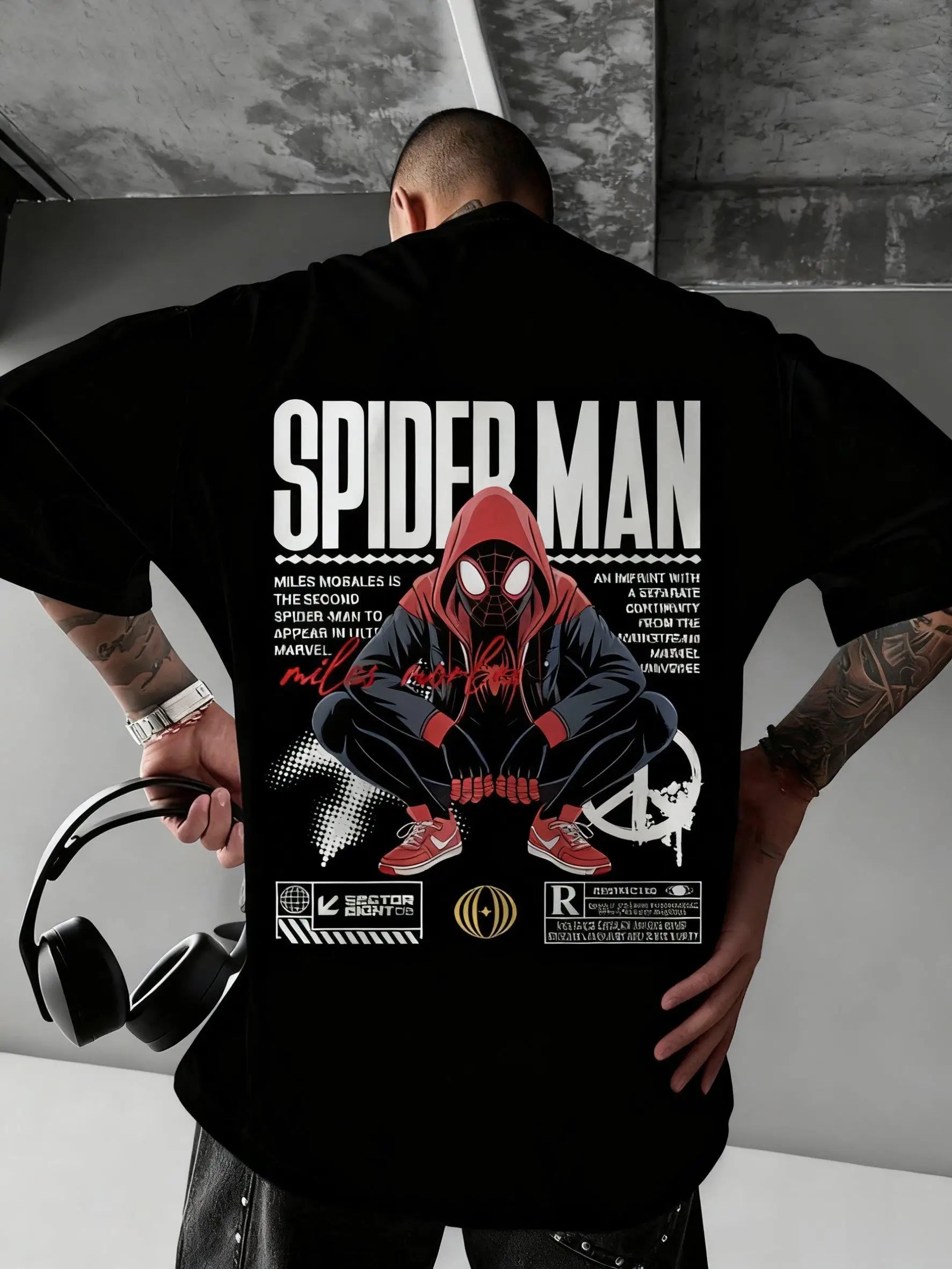 0086 Marvel Superhero Comic T‑Shirt – 2026 Street Hip‑Hop Graphic Tee, Men’s & Women’s Relaxed Plus Size