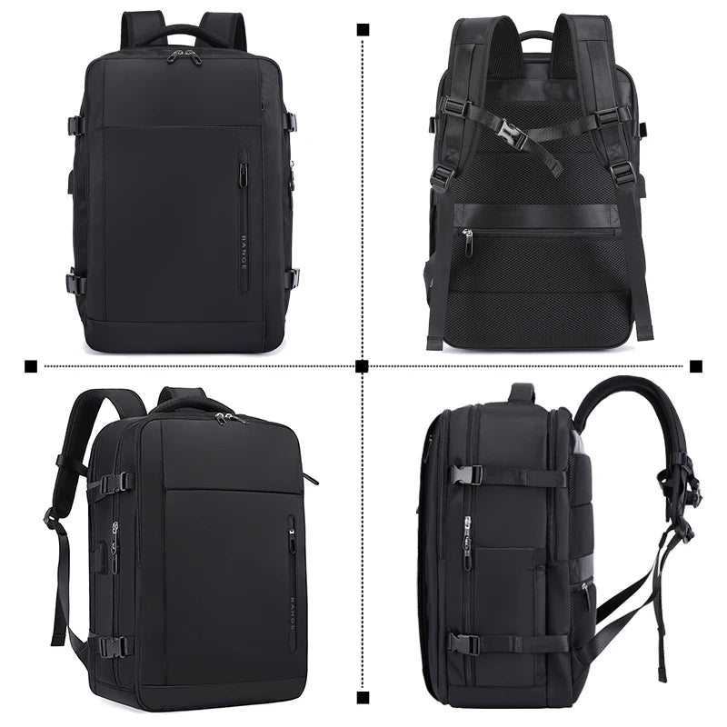 0018 BANGE Laptop Backpack – Waterproof 15.6 Inch Bag with USB Charging, Business & Travel