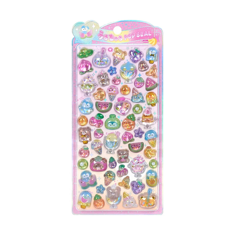 0117 Mini Japanese Style 3D Drop Relief Stickers – Cute Cartoon DIY Scrapbooking, Journaling, Stationery, Diary & School Decoration