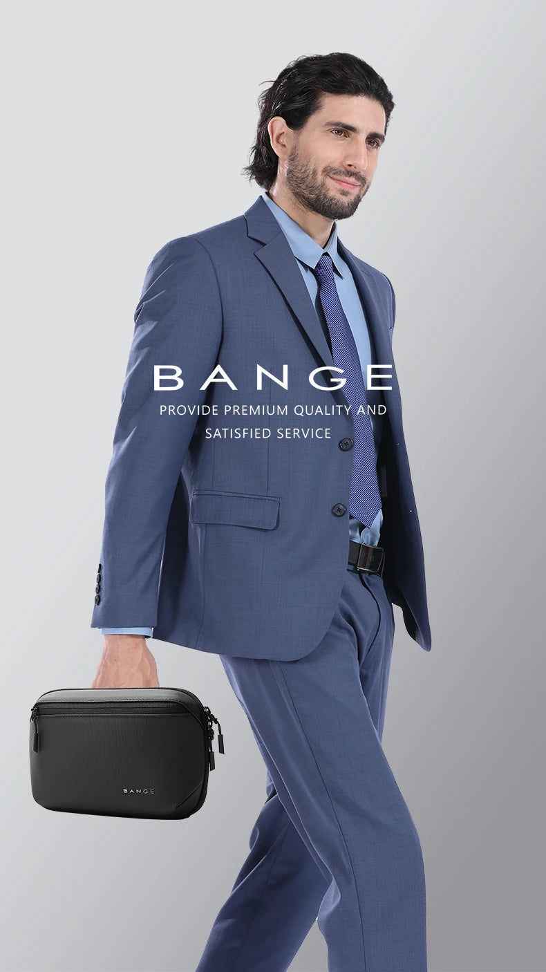 0054 BANGE Electronics Organizer – Waterproof Extra-Large 3-Layer Tech Storage Bag for Travel