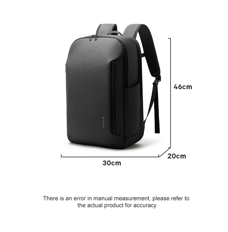 0053 BANGE Casual Backpack – Waterproof 15.6 Inch Laptop Bag, Multi-Pocket Travel & School Rucksack with YKK Zippers