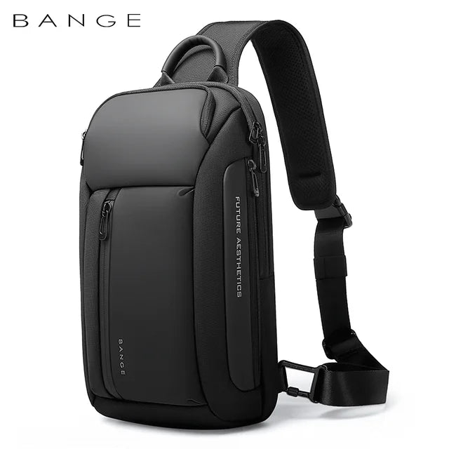 0022 BANGE Chest Bag – Waterproof Oxford Crossbody & Shoulder Satchel with Large Capacity for Men