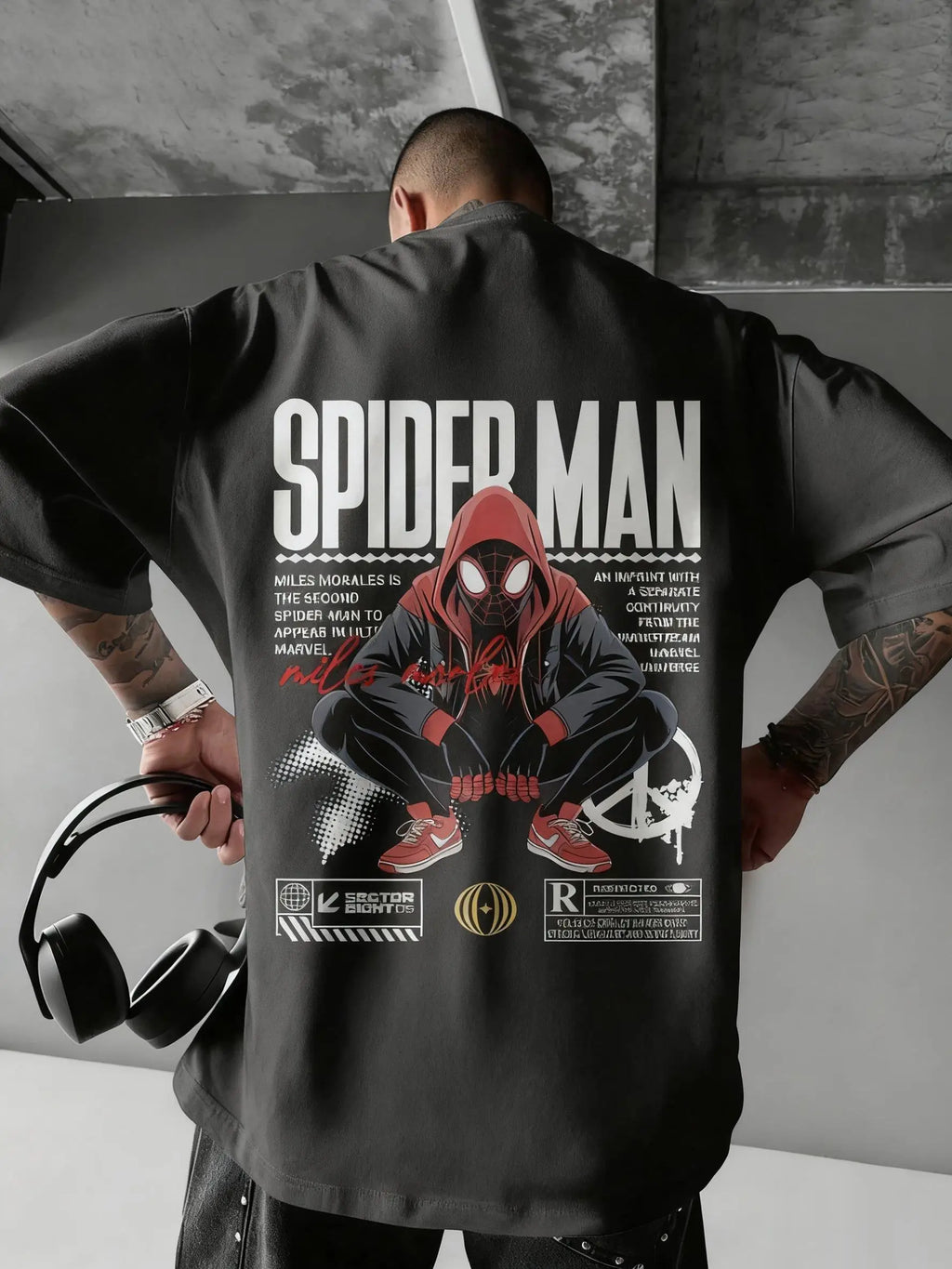 0086 Marvel Superhero Comic T‑Shirt – 2026 Street Hip‑Hop Graphic Tee, Men’s & Women’s Relaxed Plus Size