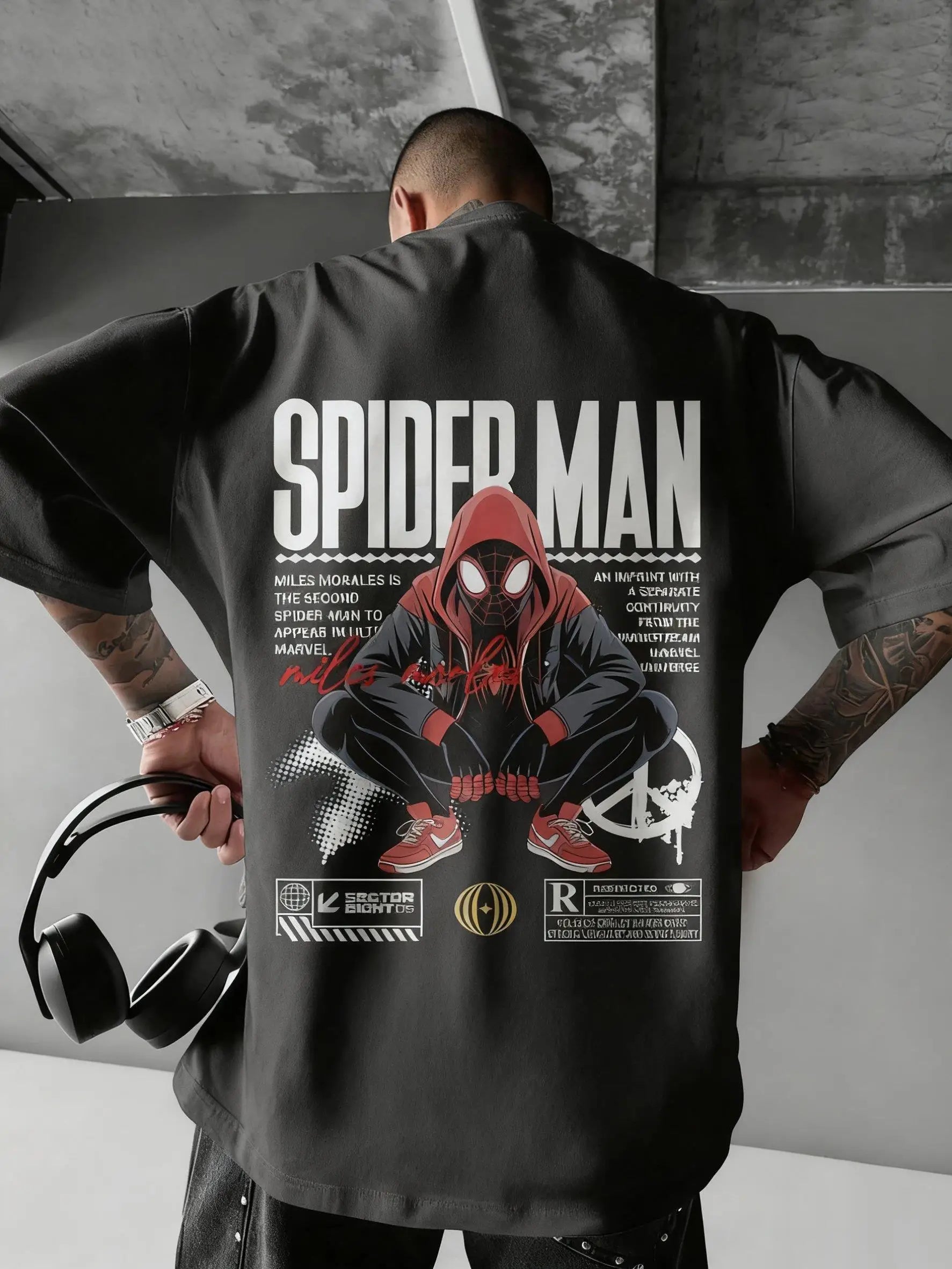0086 Marvel Superhero Comic T‑Shirt – 2026 Street Hip‑Hop Graphic Tee, Men’s & Women’s Relaxed Plus Size