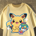 0089 Cartoon “Under the Mask” T‑Shirt – 2026 Spring Fashion Parent‑Child Loose Fit Short Sleeve Tee