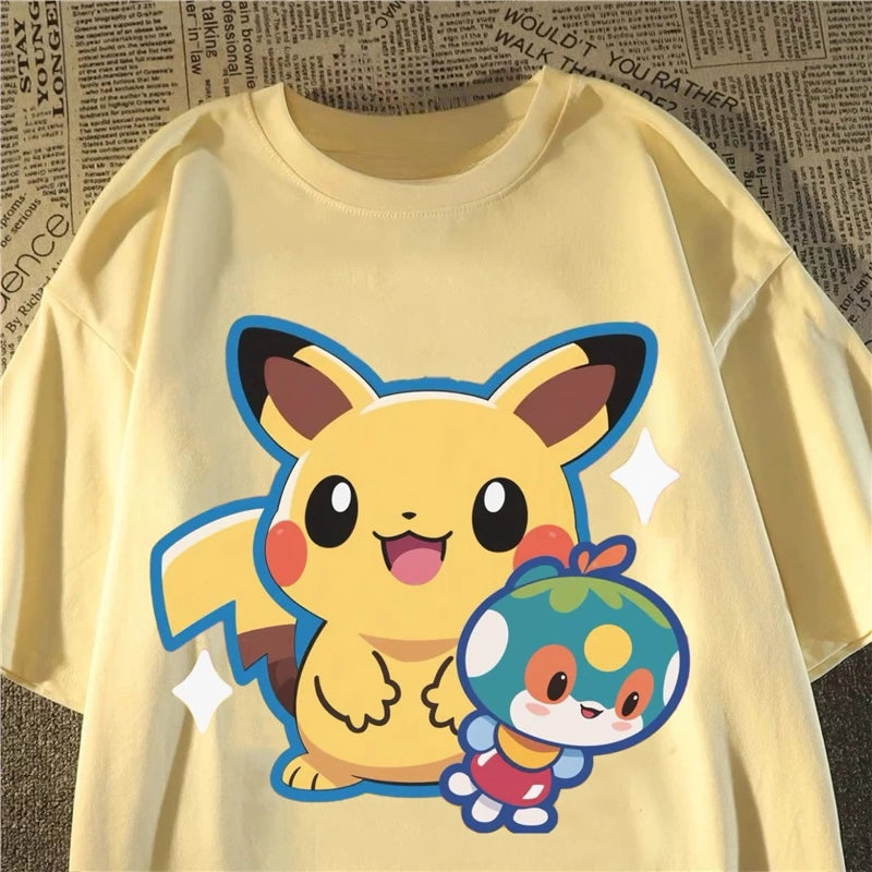 0089 Cartoon “Under the Mask” T‑Shirt – 2026 Spring Fashion Parent‑Child Loose Fit Short Sleeve Tee