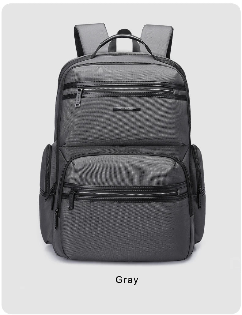 0057 BANGE Anti-Theft Laptop Backpack – Waterproof 15.6 Inch Oxford Bag with USB Charging for Men