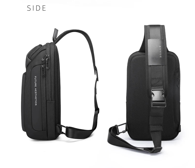 0022 BANGE Chest Bag – Waterproof Oxford Crossbody & Shoulder Satchel with Large Capacity for Men