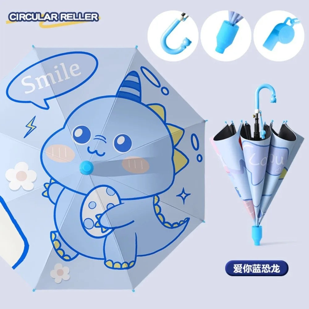 0142 Children’s Cartoon Umbrella – Lightweight, Safe & Colorful Kids Rain Gear with Animal Handle & Waterproof Cover