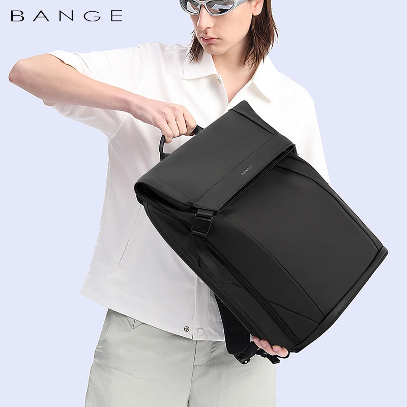 0023 BANGE Business Laptop Backpack – Waterproof 15.6 Inch Multi‑Compartment Travel & Work Bag for Men & Women