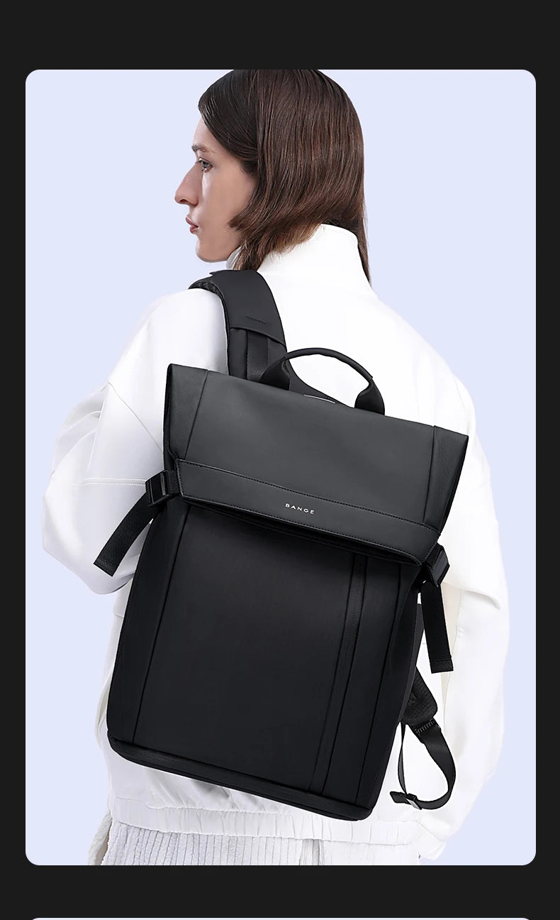 0023 BANGE Business Laptop Backpack – Waterproof 15.6 Inch Multi‑Compartment Travel & Work Bag for Men & Women