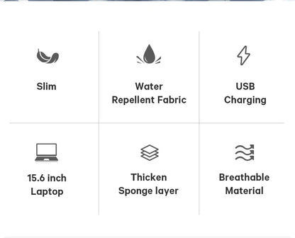 Big Big Bag #0030 - BANGE Anti-Theft Laptop Backpack – 15.6" Waterproof Travel & Business Bag with USB Charging Port