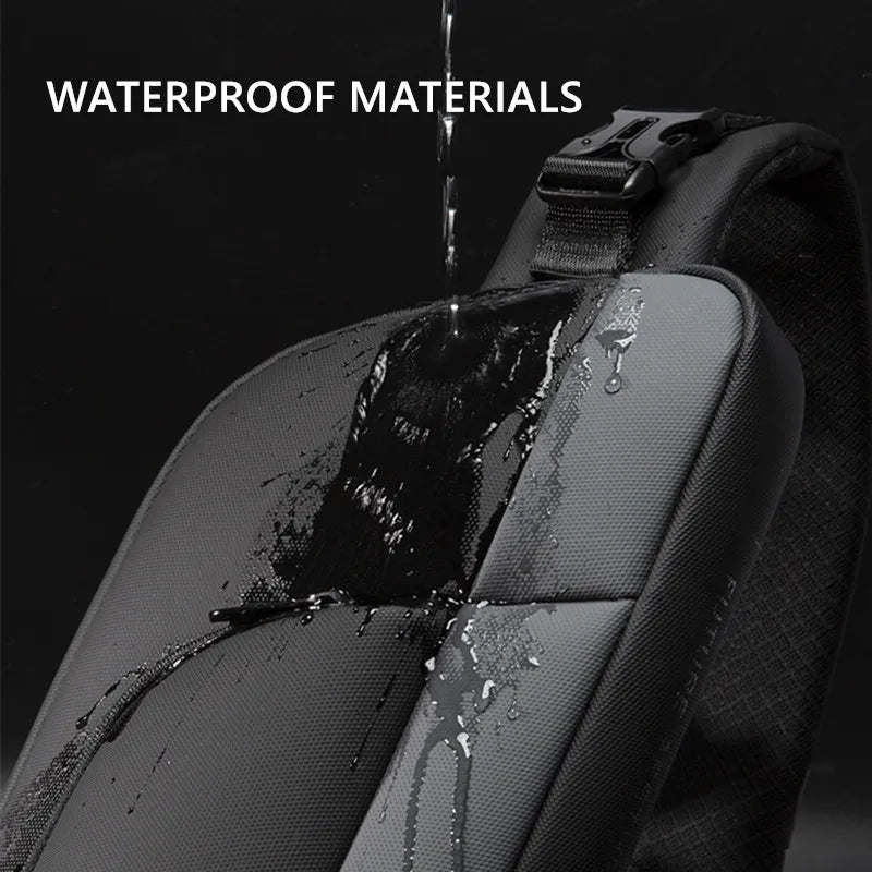 0031 BANGE Waterproof Chest Bag – Korean Style Sling Pack, Fashion Crossbody Satchel for Men