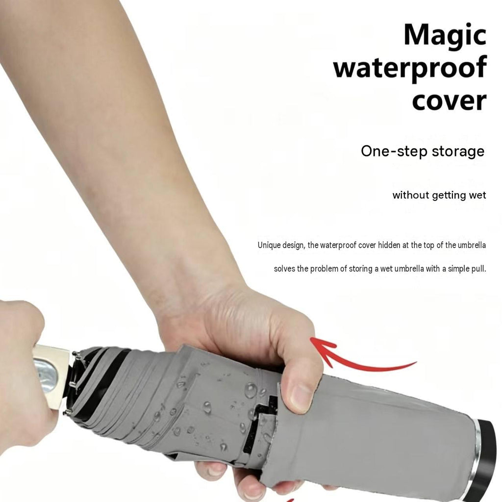 0140 Magic Waterproof Umbrella – Compact Folding Design with Hidden Cover