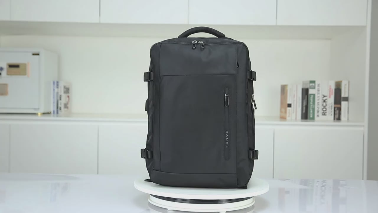 0018 BANGE Laptop Backpack – Waterproof 15.6 Inch Bag with USB Charging, Business & Travel