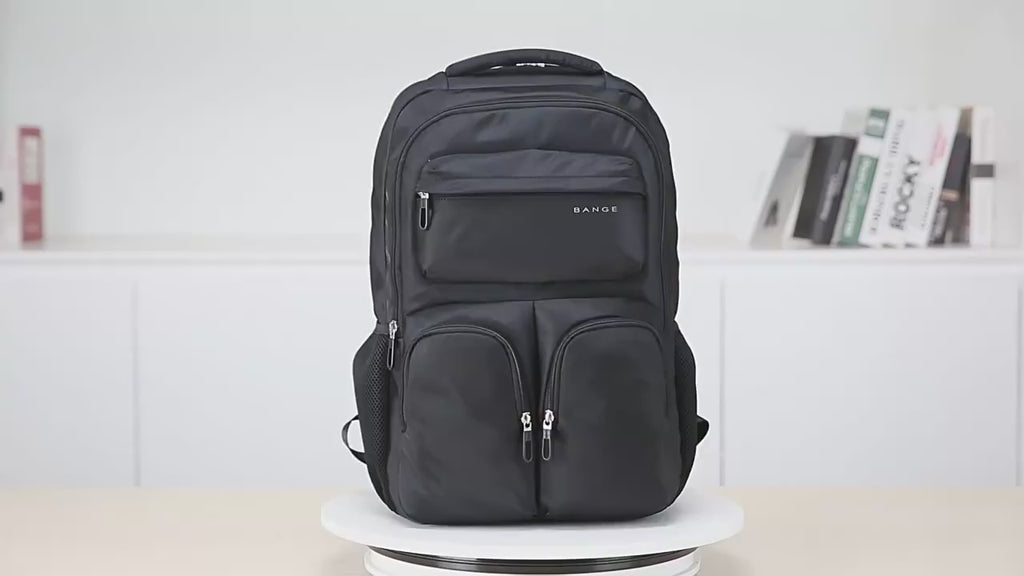 0032 BANGE Laptop Backpack – Waterproof 15.6 Inch Large Capacity Business & Travel Bag for Men & Women